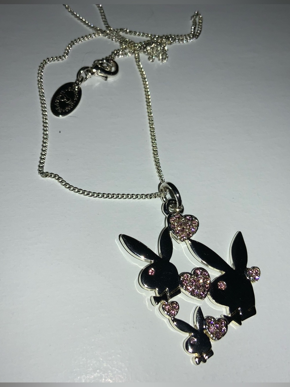 Vintage Y2K playboy bunny necklace new